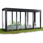 SunElements Gewächshaus 'SunGarden Energy 4.1' mit 6 mm Acrylglas Solardach anthrazit-metallic, integrierte Photovoltaikmodule 275 Watt, starke Dach- und Windlast 150 kg/m², 150 km/h