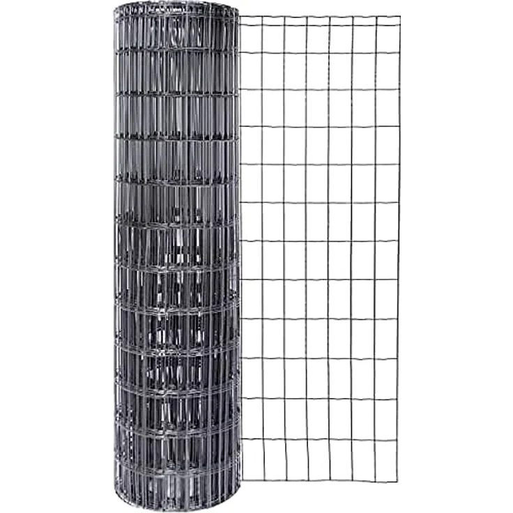 Alberts 604905 Schweißgitter Fix-Clip Pro®, anthrazit-metallic, Höhe 153 cm, Länge 25 m, Maschenweite 50 x 100 mm, Stahl verzinkt – Bild 1