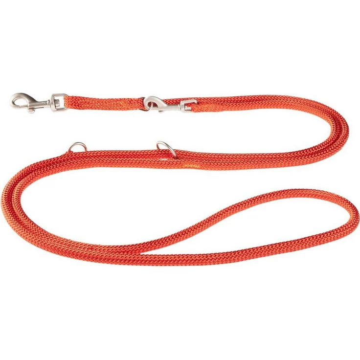 Wolters K2-Tauprogramm Führleine, extra lange Hundeleine mit dreifacher Verstellbarkeit, rot/orange, 3 Meter Länge – Bild 1