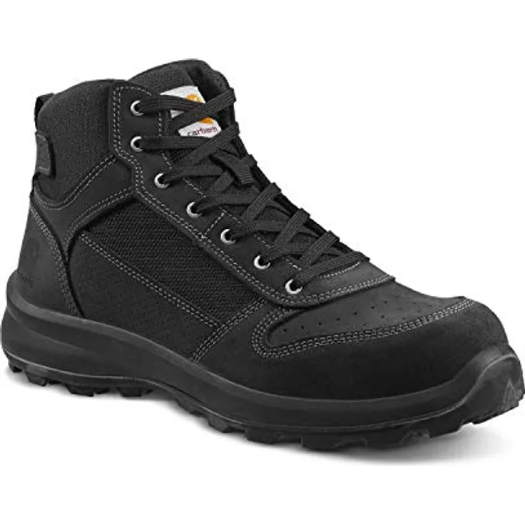 Carhartt F700909-001 Michigan Sicherheitsschuhe, Midcut Sneaker S1P, schwarz, mit ergonomischer Fiberglas-Zehenschutzkappe und antistatischer Gummisohle