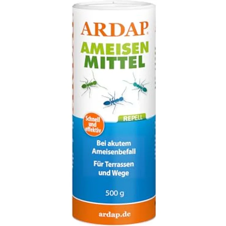 ARDAP Repell Ameisenmittel 500g - Ameisenpulver - Effektives Mittel gegen Ameisen - Draußen anwendbar - Wirkt schnell bei akutem Befall (PT19) - ARDAP