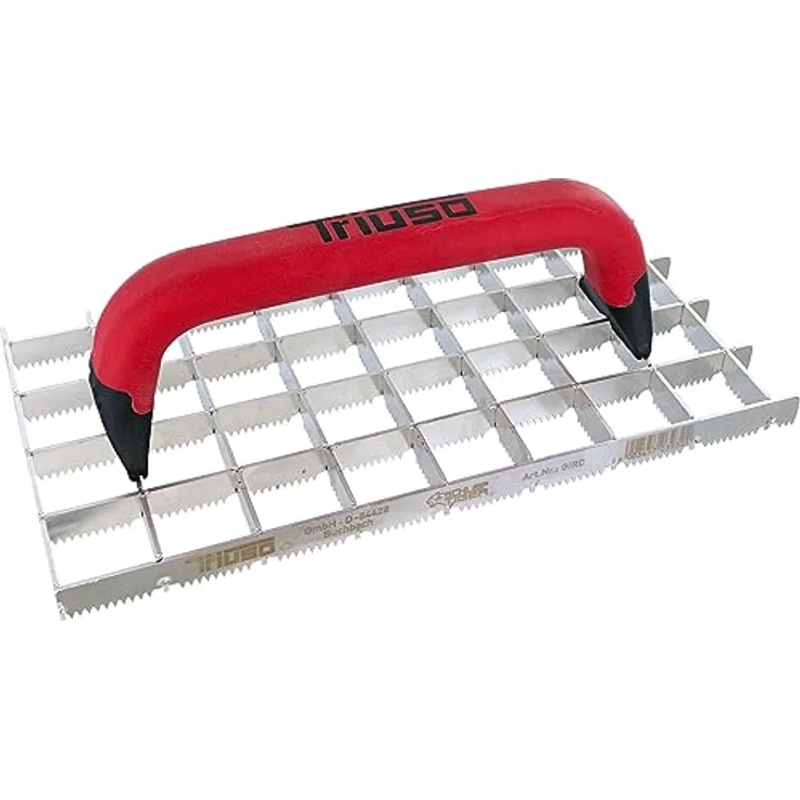 TRIUSO Profi Schleifraspel Schleiftiger 290 x 150 mm Schleifbrett Edelstahl rostfrei, Ideal zur Vorbereitung von Fliesenflächen, blau