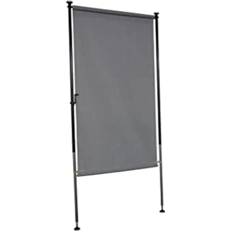 Angerer Freizeitmöbel Klemm-Senkrechtmarkise granitgrau, BxH: 120x225 cm, Polyacryl Uni-Material – Bild 2