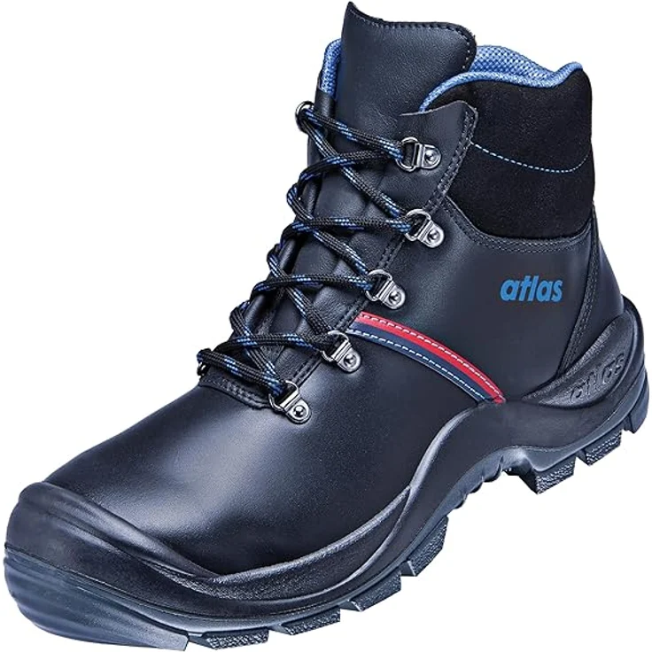 Atlas Schuhe Anatomic Bau 500 Weite 10 Arbeitsschuh, Stahlkappe, 3D-Dämpfungssystem, schwarz – Bild 1