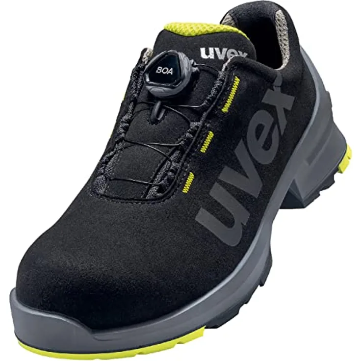 Uvex 1 Halbschuh mit Boa® Fit System, Sicherheitsschuh S2 SRC, Weite 11, atmungsaktiv, ESD-zertifiziert