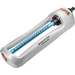 GRÜNTEK Oszillationssprenger Primavera bis 336 m2 / 3617 ft2, Sprengbreite bis 21 m x 15 m, bruchfester Rasensprenger, kompakter Einstellbarer Sprinkler in grün