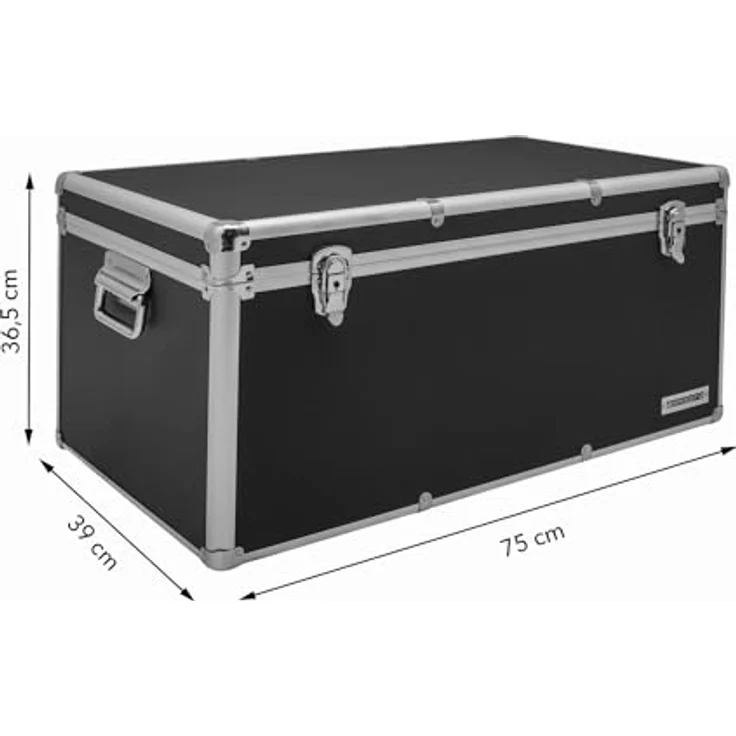 anndora Aufbewahrungskiste 75 x 39 x 36,5 cm Schwarz 86 Liter Werkzeugkoffer – Bild 3