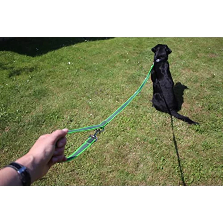 Hundeleine Nylon Anti-Slip rutschfest, 2,80 m lang, 4-Fach verstellbar, Multileine, für mittelgroße und große Hunde, in Mehreren Farben lieferbar, (2,80 m, grün) Made IN Germany – Bild 5