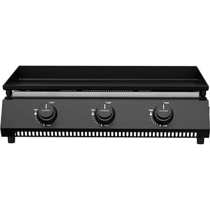 Cozze Plancha-Grill G 700, Grillfläche 66,5 x 35 cm, 3 Edelstahlbrenner mit 6,6 kW, Schwarz – Bild 4