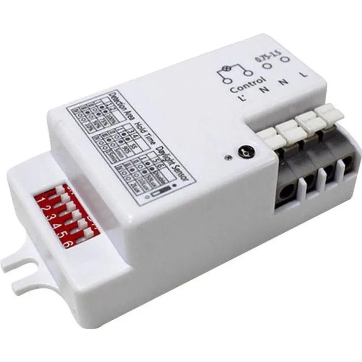 Dotlux Bewegungsmelder 3728-1, max. 400W Leistung, Erfassungsbereich bis 18m, Deckenmontage bis 6m
