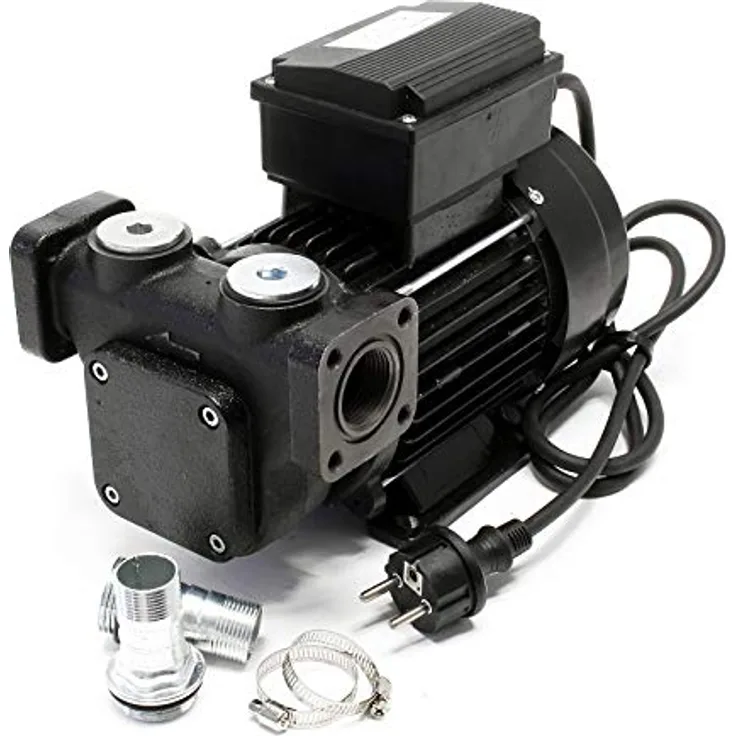 WilTec - Selbstansaugende Dieselpumpe, 100 l-min 750W 230V, 3m Ansaughöhe, Heizölpumpe Ölpumpe