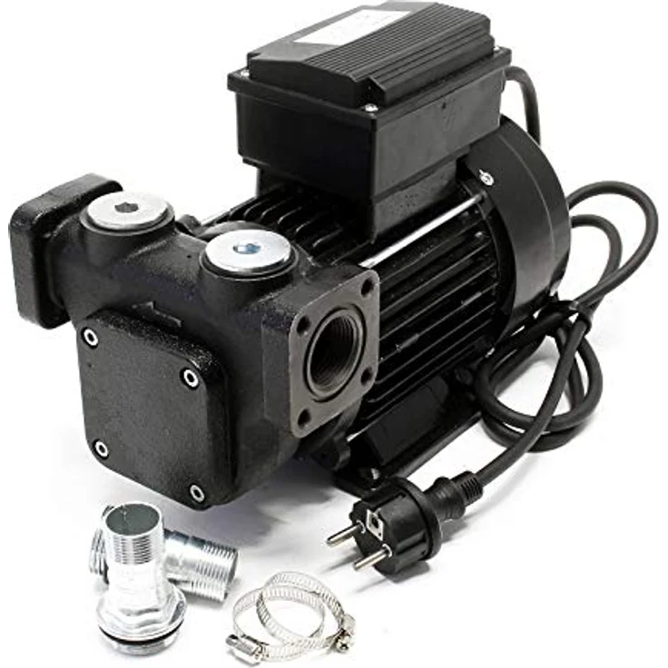 WilTec - Selbstansaugende Dieselpumpe, 100 l-min 750W 230V, 3m Ansaughöhe, Heizölpumpe Ölpumpe