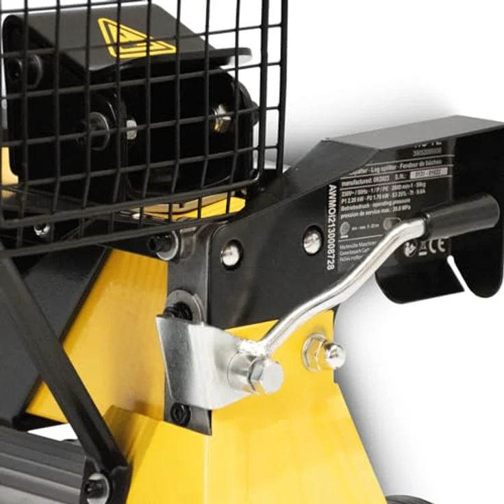 BAMATO Holzspalter HO-7E mit Elektroantrieb, 7 Tonnen Spaltkraft, 52 cm Spaltgutlänge, 25 cm Durchmesser, inkl. Untergestell, vorbefüllt mit Hydrauliköl – Bild 4