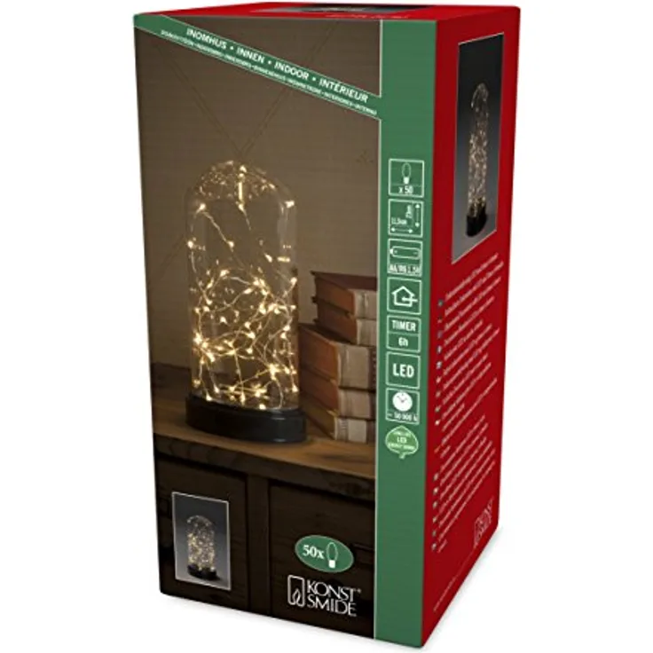 Konstsmide 1216-877 Leichte Dekorationsfigur Transparent Glas Kunststoff IP20 50 Lampen LED