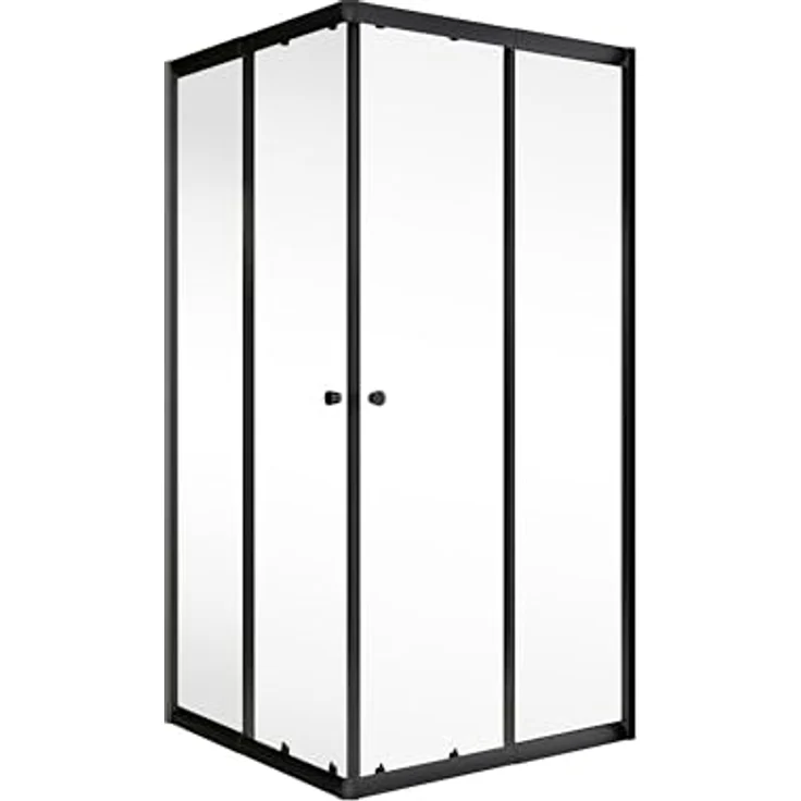 Duschkabine Sunny Eckeinstieg mit Schiebetüren, variabel von 75 - 90 cm, 180 cm, Montage auf Duschwanne oder Fliese, 4 mm Sicherheitsglas (ESG) Klar – Bild 3