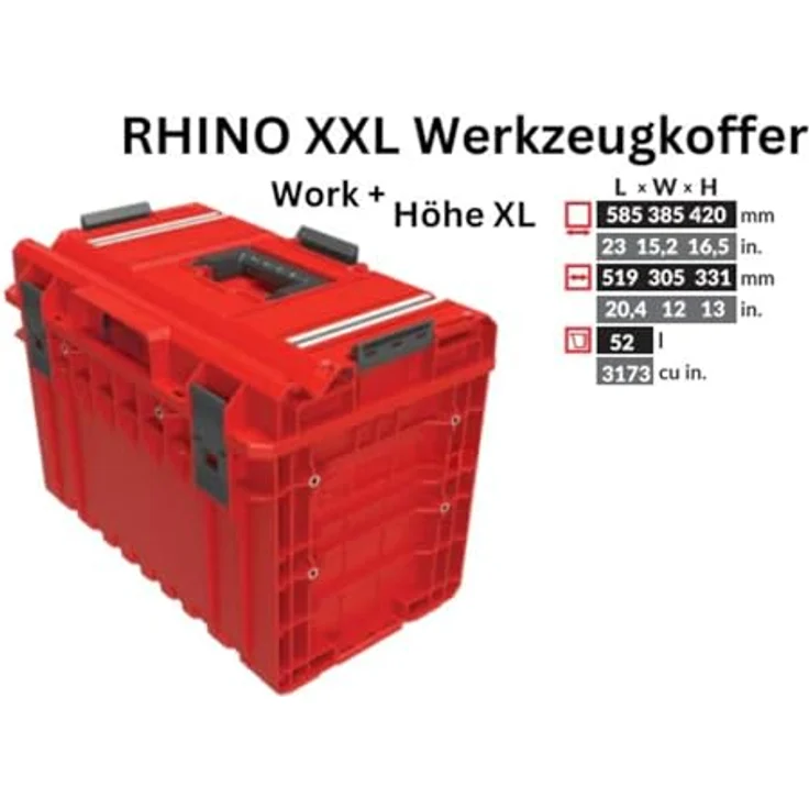 Tool Brothers Toolbrothers RHINO ONE 450 2.0 Technik Rot Ultra HD Werkzeugkoffer mit 52 Litern Volumen und modularer Organisation – Bild 7