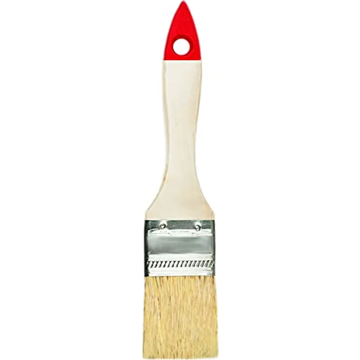 M7 3er-Set Flachpinsel 3/4 "1,5" 1 "Serie 01 für Renovierungsanstricharbeiten mit Farben und Lacken Gleichmäßige Deckkraft Naturborsten Rot – Bild 2