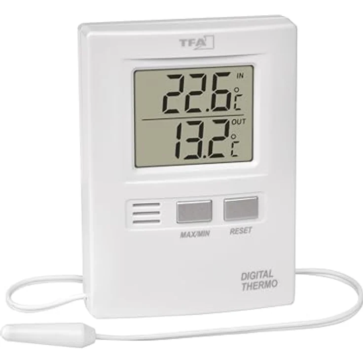 Thermometer Messber.auß.-50 b.70GradC/in.-10 b.60GradC H85xB60xT15mm Ku. – Bild 2