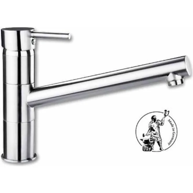 Quellmalz VAF Einhebelmischer 8810.00, Küchenarmatur mit langlebiger Keramikkartusche und glänzendem Chrom Design