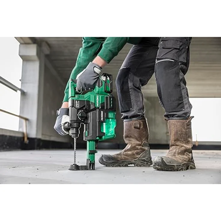 HIKOKI Akku Bohr- und Meißelhammer DH3628DCW3Z, SDS-plus, 36V, Schlagenergie 3,2 J, mit Zusatzhandgriff, Bohrtiefenanschlag, Schnellspann-Bohrfutter und Staubabsaugung im HSC II Koffer – Bild 3