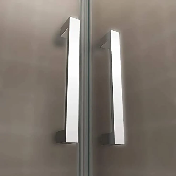 i-flair Duschtür 89-92 cm, 185 cm Höhe, satiniertes 6 mm Sicherheitsglas, mit Edelstahlgriffen und Nano-Beschichtung – Bild 8
