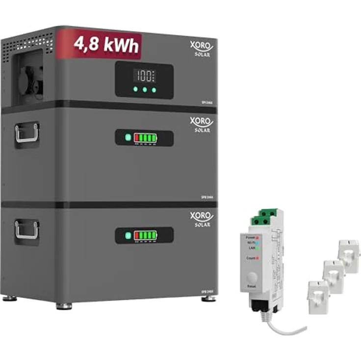 XORO SOLAR ATLAS-E 4.8 kWh Stromspeicher, modular erweiterbar bis 12 kWh, inkl. Shelly Pro 3 EM Smart Meter, IP65-zertifiziert – Bild 1