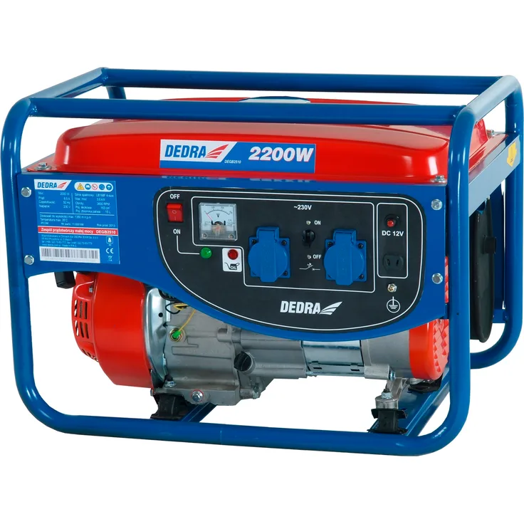 Dedra DEGB2510 Stromaggregat, 2000 W, 230 V, 15 l, Benzin, Manuell, 50 Hz