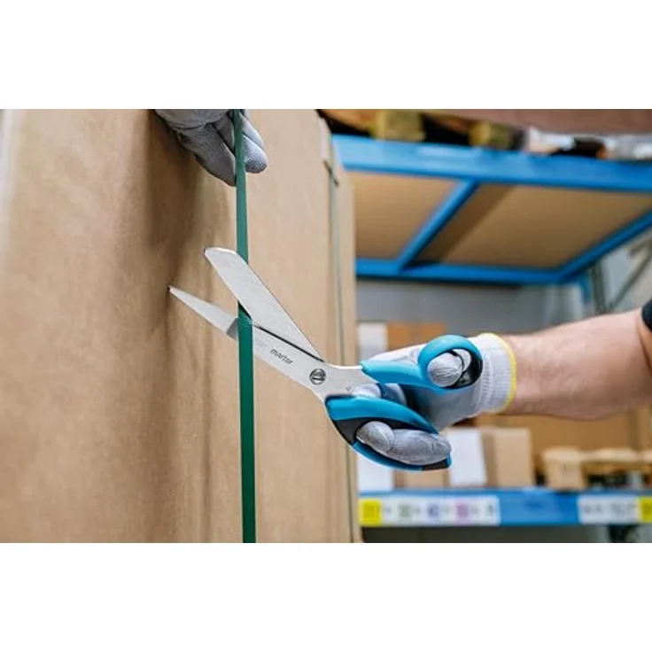 MARTOR SECUPLUS 568, Sicherheitsschere aus rostfreiem Edelstahl mit 115 mm Schneidenlänge, ergonomischem Griff, für Rechts- und Linkshänder – Bild 15