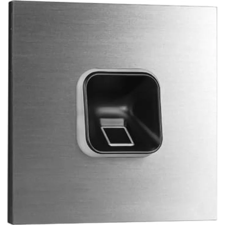 EKEY 204701 sLine Fingerprintset (Fingerprint Schwarz, Gira 106 Sprechanlagenmodul Edelstahl V4A, Controller), Biometrische Zutrittslösung für Sprechanlage Gira, 0,4 W, 12-24 V, Schwarzer Fingerprint – Bild 1