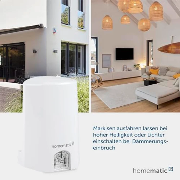 Homematic IP Lichtsensor außen, Helligkeitswerte per App im Smart Home, 151566A0 – Bild 5