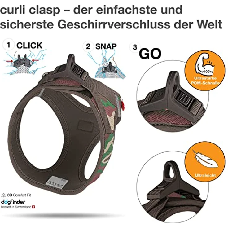 Curli Harness curli Clasp Air-Mesh Camo 3XS – Bild 3