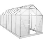 Zelsius Aluminium Gewächshaus, 430 x 190 cm, inkl. Fundament, 6.00mm Wandstärke, winterfest, UV-beständig