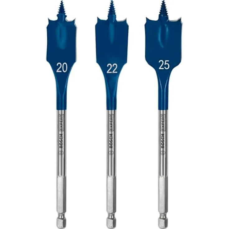 BOSCH EXPERT Self Cut Speed Flachfräsbohrer-Set 3-teilig, 20/22/25 mm, für Hochgeschwindigkeitsbohren in Holz – Bild 1