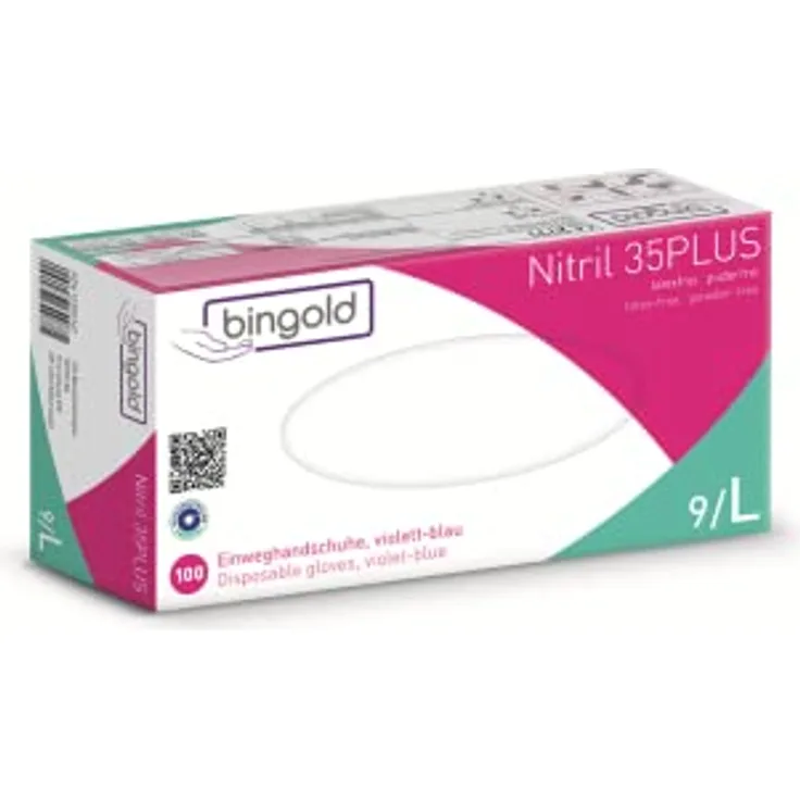 BINGOLD Nitril 35PLUS, blau, 100-er Pack l