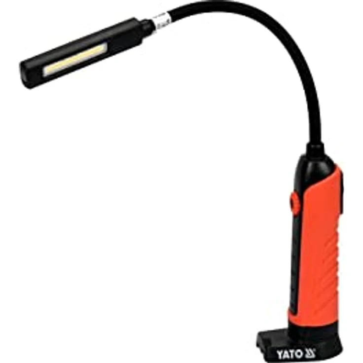 YATO YT-08527 500 Lumen COB YatoFlex Workshop LED-Lampe, USB-betrieben, mit flexiblem Schwanenhals-Arm und Saugnäpfen – Bild 3
