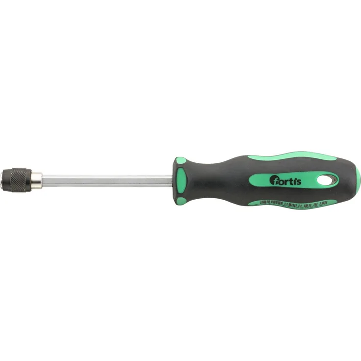fortis Bit-Schraubendreher, Handhalter 1/4" mit Schnellwechselfutter und Chrom-Vanadium-Stahl