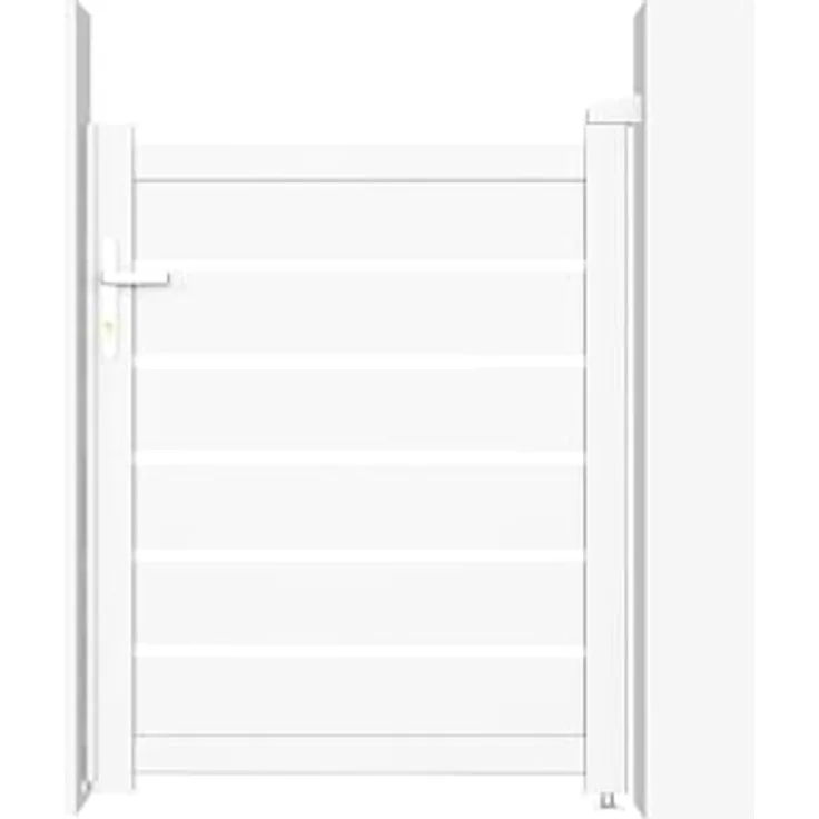 Casanoov Gartentür VOGEL 1m, Aluminium-Gartentor mit 2 weißen Alu-Pfosten, Höhe 120cm und 166cm