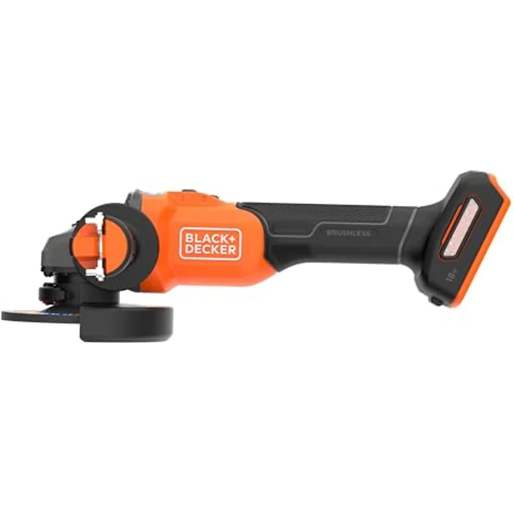 Black + Decker Akku-Winkelschleifer, 18V, 115mm Scheiben-ø, bürstenloser Motor, ohne Akku und Ladegerät – Bild 3