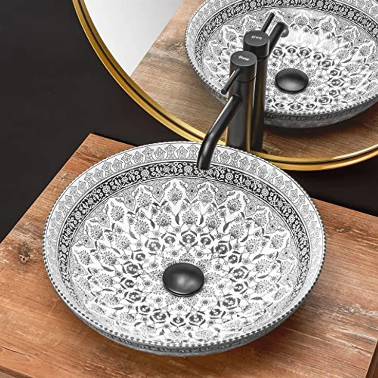 Rea Aufsatzwaschbecken Arte Dark Grey Waschtisch Handwaschbecken Spülbecken Waschschale Waschbecken für Badezimmer aus hochwertiger Keramik 400 mm x 400 mm x 115 mm (grau) – Bild 3