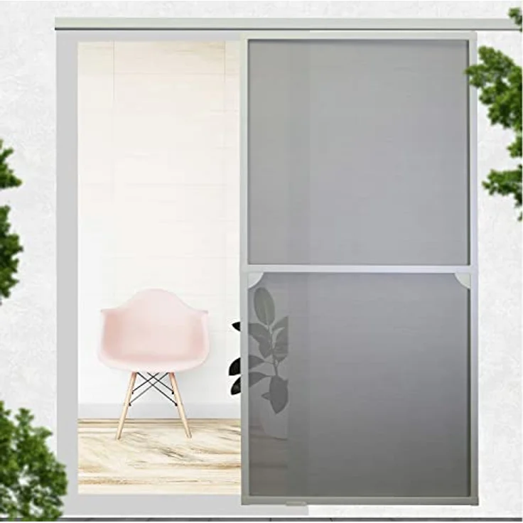 APANA Insektenschutz Schiebetür mit Aluminiumrahmen, Mückenschutz Tür 120 x 240 cm, weiß, langlebig und pflegeleicht – Bild 1