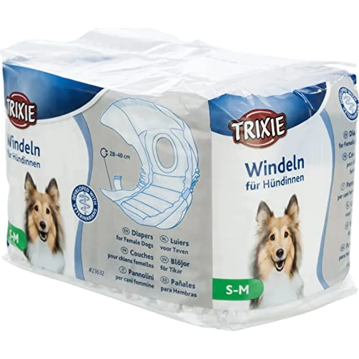 Trixie 23632 Windeln für Hündinnen, S–M: 28–40 cm, 12 St.