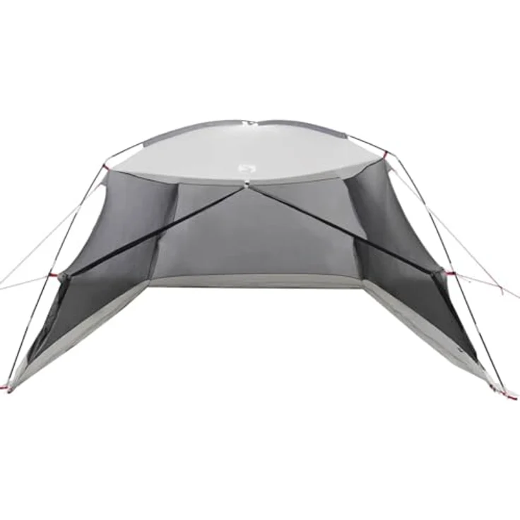 vidaXL Moskitonetz-Zelt mit Dach Grau, wasserfest und UV-beständig, 380 x 380 x 225 cm, zusammenklappbar – Bild 5