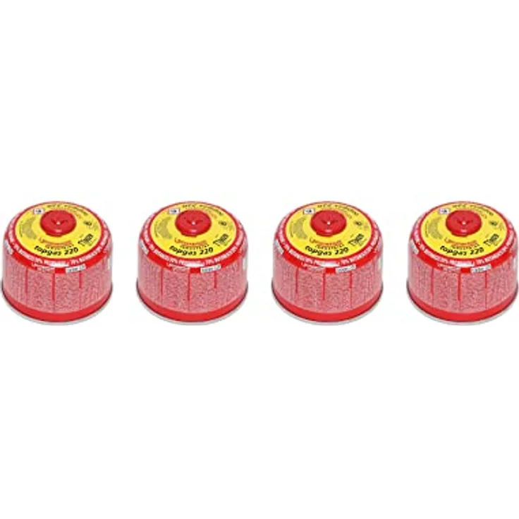 ROTHENBERGER Industrial Top Gas Schraub-Gaskartusche 370 ml, 7/16" EU, Gasgemisch 30% Propan / 70% Butan, 4 Stück