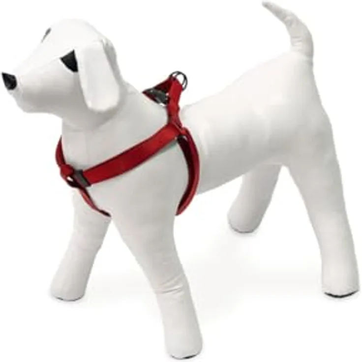 Karlie Art Sportiv Plus Geschirr 1-2-3 Step and Go, stufenlos verstellbar, Safety-Lock, D-Ring, S, rot, für Hunde mit Brustumfang 25 - 45 cm