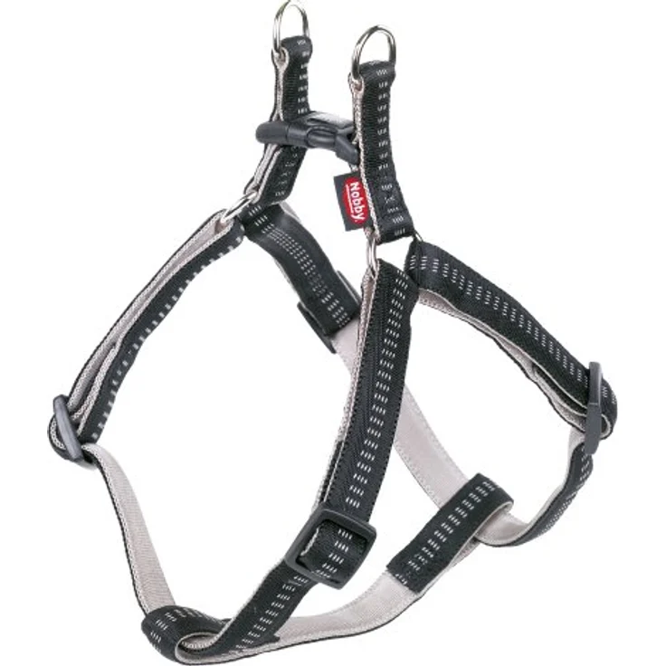 Nobby Geschirr Soft Grip, schwarz, stufenlos verstellbar, weicher Griff – Bild 1