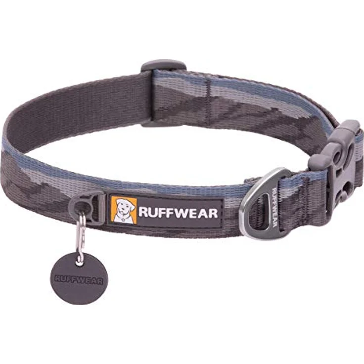 RUFFWEAR Flat Out Collar, Klassisches Hundehalsband für Große bis Sehr Große Hunderassen, Einstellbare Passform, Größe L (51-66 cm), Rocky Mountains – Bild 1