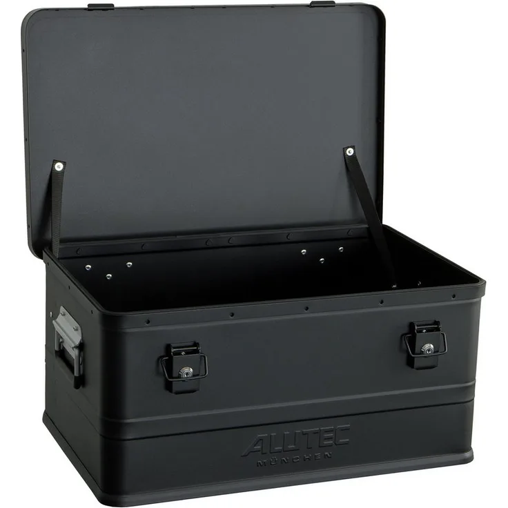 ALUTEC München Werkzeugkoffer ALUTEC Aluminiumbox Classic 48 Schwarz, 48 ltr., 550 X 350 X, stoßsicher, stapelbar, spritzwassergeschützt