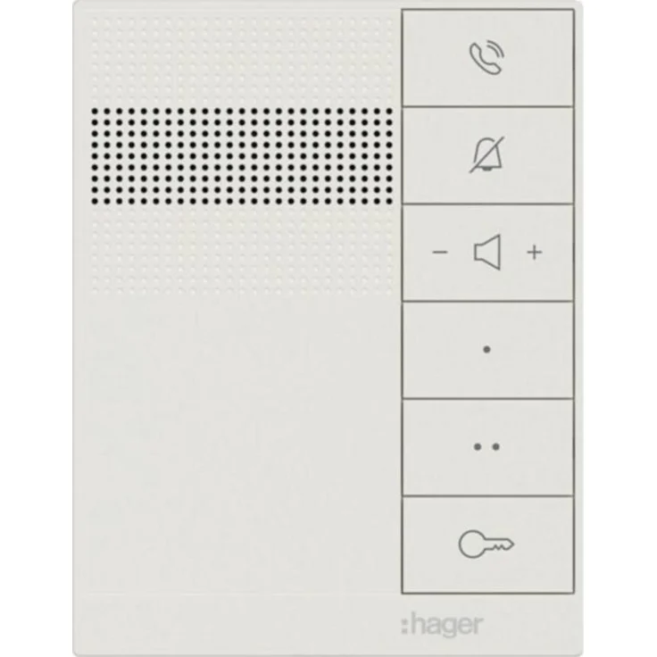 Hager IP-Video-Türsprechanlage 2-Draht, WLAN Inneneinheit mit Freisprechen, weiß