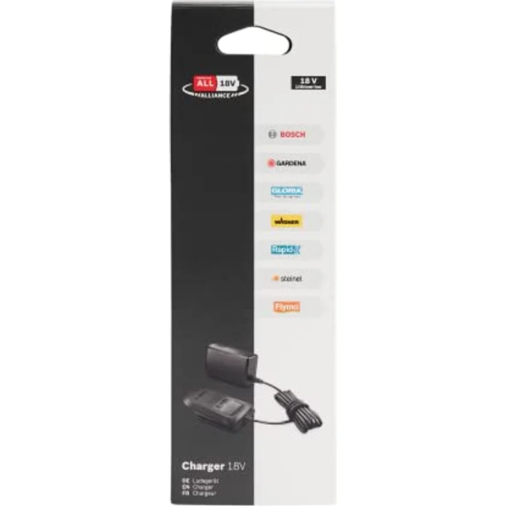 Rapid Akku Ladegerät 18V-20 Power For All, schnellladefähig für Bosch, Gardena, Gloria und Wagner, Anzeige Akku-Ladestand, kompakt und handlich – Bild 2