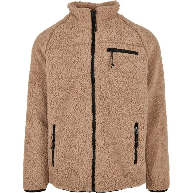Brandit Herren Teddyfleece Jacket, Allwetterjacke mit hochflorigem Teddy-Fleece, blau